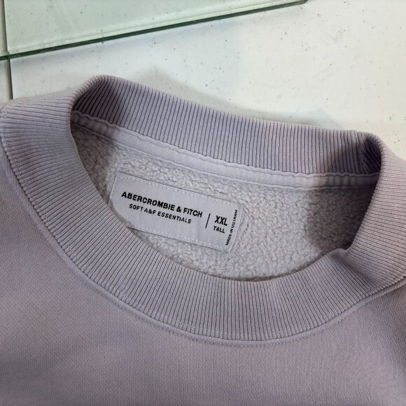 Abercrombie And Fitch Soft Essentials Sweatshirt Mens Size 2XL Purple Crewneck - Picture 4 of 4